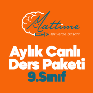 9. Sınıf Canlı Ders Pakati - 1 Aylık